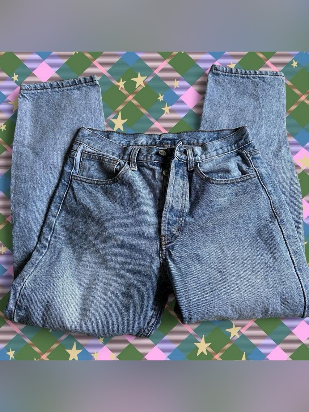 John Galt Brandy Melville Womens Button Fly Light Wash Jeans size Small